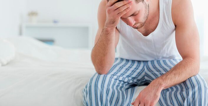 Hämorrhoide Schmerzen in einem Mann